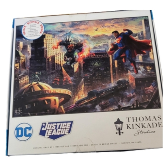 DC Justice League Puzzle by Thomas Kincade Studios 1,000 pcs NEW IN BOX - Picture 2 of 4